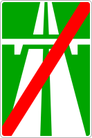 Дорожный знак: 5.2 Конец автомагистрали