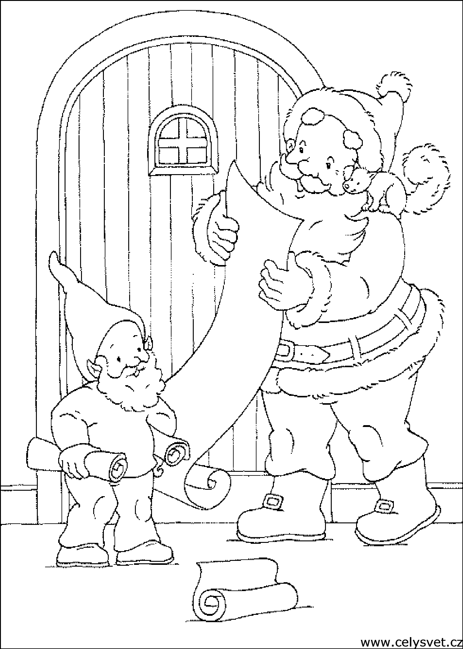 Рождественская сказка раскраска для детей
