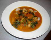 Кулинарный рецепт Рыбный суп с кукурузой и цуккини