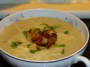 Кулинарный рецепт: Луковый суп с сыром: Нетрадиционный луковый суп с тонким вкусом сыра и сливок